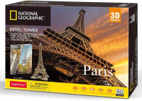 CUBIC FUN National Geographic 3D Puzzel Eiffeltoren   80 stuks, 70,9 cm