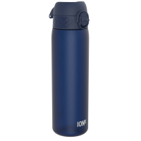 ION8 waterfles, 500 ml/18 oz, lekvrij, eenvoudig te openen, veilige vergrendeling, vaatwasserbestendig, BPA vrij, hygiënische flip dop, draaggreep, past in bekerhouders, eenvoudig te reinigen, geurloos, CO₂ neutraal, marineblauw