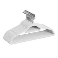 JOYFURNOS Kledinghangers set van 20, Ruimtebesparende fluwelen kledinghangers met draaibare haak, Antislip, Wit