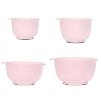 Sunyana mengkomset, 4 delig, roze, stapelbaar, antislipbodem, BPA vrij, herbruikbaar, geschikt voor salade, maaltijdbereiding en bakken