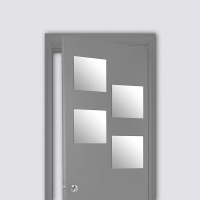 5Five Vierkante Wandspiegel Set   Zilver, 30 x 30 cm, 4 stuks