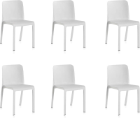Sp Berner Shaf Grana stapelbare stoel   wit (set van 6) – set van 6   duurzame opbergoplossing van gerecycled kunststof, gemaakt in Spanje
