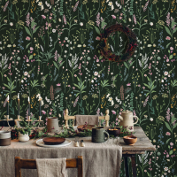 Murgall lentemodel zelfklevend behang, zwart, 44 × 305 cm, enkele rol
