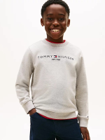 Tommy Hilfiger essentiële sweater kinderen geslacht neutraal lichtgrijs melange 8