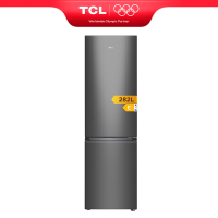 TCL RF366BSE0NL koel vriescombinatie 282 L, koelkastcapaciteit 202 L, vriezercapaciteit 80 L, 55 cm compact formaat, invertercompressor, omkeerbare deur, elektronische bediening [energieklasse E]