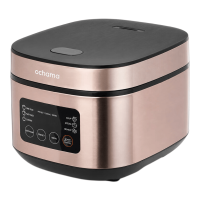 Ochama 4L rijstkoker, 930W, PFOA‑vrije keramiek gecoate binnenpan, slimme timer, 6 kookfuncties, LED‑scherm, inclusief rijstlepel en stoommand