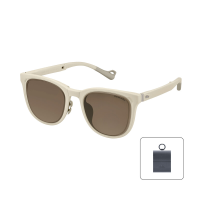 Beneunder Boston Frame Original Color Foldable Sunglasses FD01h   Mat Rock White Frame + Brown Lenses   F (One Size)