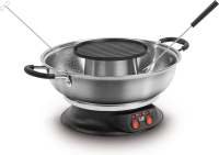 Fritel Culinaire Fondue FG 2970   Elektrische Fondueset + Grill/Fondue Set   Kerstcadeau/Feestcadeau   2 L   1950 W   Voor 2 tot 6 personen + 6 Fonduevorken   PFAS vrij