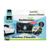 Bison Vochtvreter® Auto, luchtonvochtiger speciaal voor in de auto, bestrijdt vocht en condens in auto's, herbruikbaar, 300g, eenvoudig en veilig in gebruik