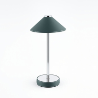 Groene leren tafellamp