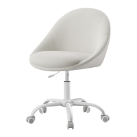 Ochama Sherpa kantoortoel met schuimvulling – 56 x 60 x (83.3 93.3) Cm，Cappuccinobeige & Wolkenwit, hoogteverstelbaar – ideaal als make up krukje of bureaustoel voor thuiswerkplek en slaapkamer