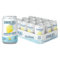 Charlie's Organics bruiswater citroen   12 x 330 ml
