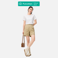 Purcotton Dames Antibacterieel T shirt met Ronde Hals   Comfortabel & Huidvriendelijk   Veelzijdig & Basic   Dagelijks Wonen   Wit   165/88 A