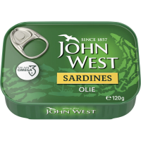 John West MSC sardines in olie   120 g