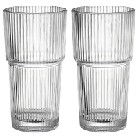 600 Ml glazen rietjesbeker, set van 2