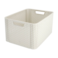 Curver Style Mand L   30 liter   Vintage wit   Premium opbergoplossing, duurzaam kunststof, moderne huisorganisatie