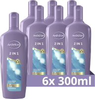 Andrélon 2 in 1 Shampoo voor Alle Haartypes 6 x 300 ml (6 pack)