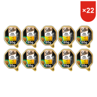 Sheba Mini Filets kattenvoer in blik voor katten eiwitrijk diverse smaken 85 g kip & kalkoen*22