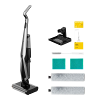 Deerma VX200 snoerloze nat  en droogstofzuiger, dubbele rollerborstel voor dubbele reinigingskracht en rand tot rand dekking, 22.000 Pa krachtige zuigkracht met dubbel aandrijfsysteem, zelfreiniging met 70°C heet water en drogen met hete lucht om geurtjes