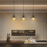 Aigostar Hanglamp retro zwart ijzeren frame met hennep touw decoratie E27 lamp exclusief