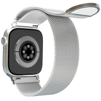 Uni unzeit horlogebandjes geschikt voor Apple Watch (S11/10 42 mm)+(40 mm/41 mm/38 mm) zilver (cirkel)