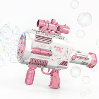 TOKKY Bellenblaasmakers Magische Roze Raketlanceerder Bellenblaaspistool   Roze Groot