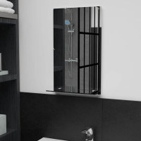 VidaXL Wandspiegel met opbergplank 40 x 60 cm van gehard glas