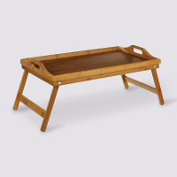 5Five Opvouwbare Bedtafel   Bamboe & MDF, 50 x 30 cm, Bruin