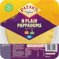 Patak's Pappadums Naturel   8 stuks