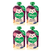 Olvarit knijpfruit smoothie gemengde bessen 12M+ 100 g * 4