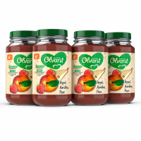 OLVARIT Fruitsnack Appel Aardbei Peer 6 maanden+ 200 g * 4