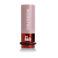 WORKPRO krachtdop voor wielmoeren met 1/2 inch aandrijving, 21 mm beschermende wielmoerdop, niet beschadigende wielmoerdoppen van Cr Mo staal voor autoreparatie