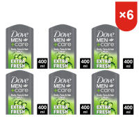 Dove Men+Care Extra Fresh douchegel 400 ml (6 pack)