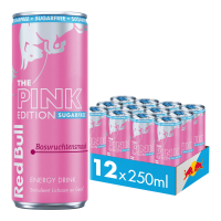 Red Bull Pink Edition Bosvrucht Energiedrank   12 x 250 ml