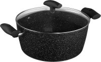 5Five Gietaluminium Pan met Deksel   28 cm, zwart