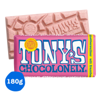 Tony's Chocolonely Witte Framboos Cracklesuiker   180 g