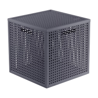 Curver Kaya opbergmand   19 liter   28 x 28 x 28 cm   Antraciet   Premium opbergoplossing, duurzaam kunststof, moderne huisorganisatie