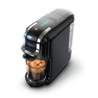 HiBREW 5 in 1 multifunctionele koffiezetapparaat warm/koud, cappuccino en Nespresso compatibel, compact, geschikt voor ESE pads en gemalen koffie, voor cafetaria’s, 20 bar, zwart, H2B