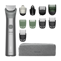 Philips Multigroom 5000 serie alles in één 11 delige trimmer   scheerapparaat en tondeuse voor gezicht, hoofd en lichaam, zelfslijpende volledig metalen mesjes, 13 lengtestanden (0,5 16 mm), model MG5941/15