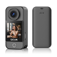 【Terug naar school】SJCAM C400 zakactiecamera 4K video met 6 assige gyrostabilisatie 1,3 inch touchscreen compact 6,8×3,2×2,6 cm draagbaar 172 min batterij waterdicht 30 m met behuizing snelle 5 GHz WiFi naar telefoon 16 MP foto slow motion voor fietsen wa