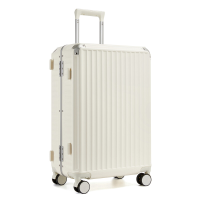 Kono 24 inch ritsloze aluminium frame pc hardshell koffer met TSA slot, bekerhouder en telefoonhouder voor vakantie reizen