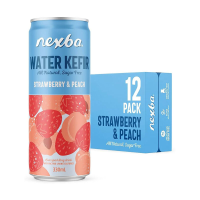 Nexba waterkefir aardbei en peer   12 x 330 ml