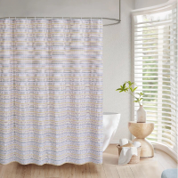 MEROPE Polyester douchegordijn met print Linear Rhythm 180x180cm, 1 pack