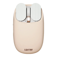 Lofree Wavy Chips Bluetooth muis – Dual modusverbinding (Bluetooth/2.4 G), DPI instelbaar in 5 niveaus, 800 mAh batterij, Milk Tea kleur, EP115