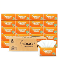 C&S Papieren Zakdoekjes, 3 laags, 2400 Vellen (120 Vellen * 20 Verpakkingen), Familieverpakking, Huidvriendelijk en Stevig
