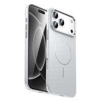 IPhone 18 Pro hoesje, compatibel met 17 Pro rand warmteafvoer, MagSafe magnetische ring, slanke versie, zilver, 1 stuk