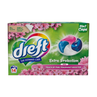 Dreft Caps 4 in 1 wasmiddel Vleugje Roze 14 stuks