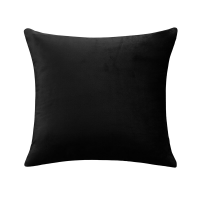 Deconovo Nederlandse fluwelen sierkussenhoes zwart 45 x 45 cm, 1 stuk