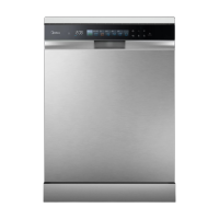 Midea MDWEF1433GSS W vrijstaande vaatwasser van roestvrij staal