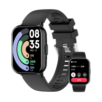 Newmine slimme sporthorloge zwart   Bluetooth bellen, monitoring van bloedzuurstof, hartslag, stress en slaap, berichtmeldingen, multifunctionele polshorloge voor heren en dames, hardlopen en fitness